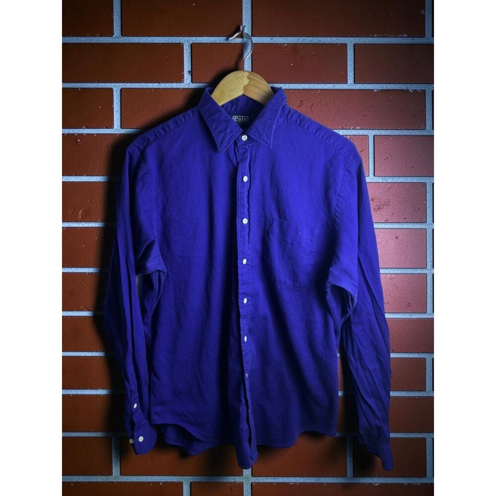 Polo Ralph Lauren Andrew Men's Large 16.5 36/37 Blue Button Down Shirt